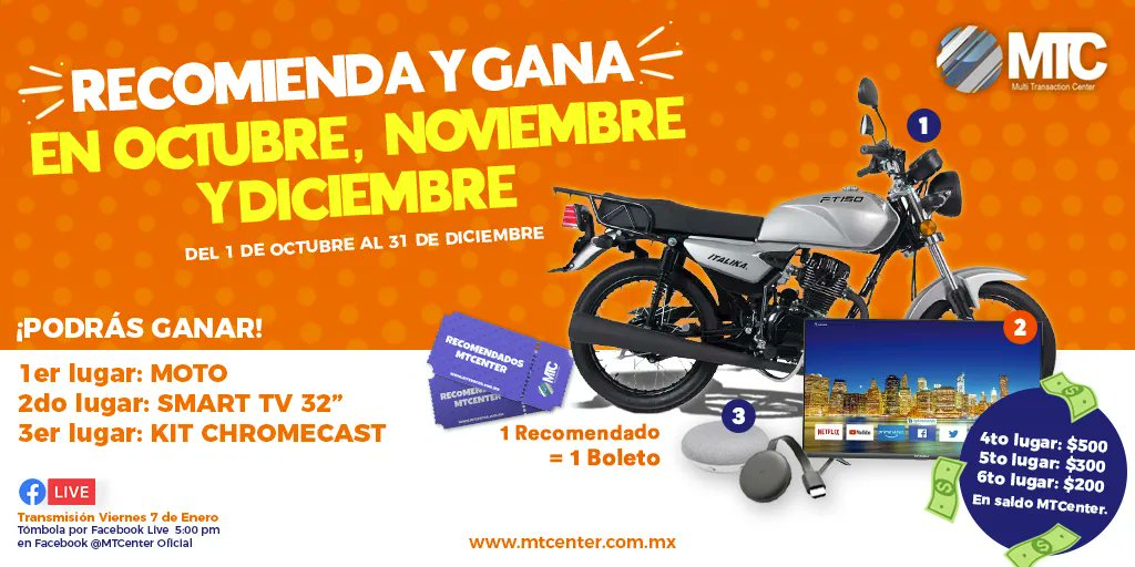 MTCenterOficial's tweet photo. ¿Qué esperas para recomendar?🎉
Checa todas las bases en: https://t.co/GpprJ1kyoS https://t.co/sAUuAQrOuT