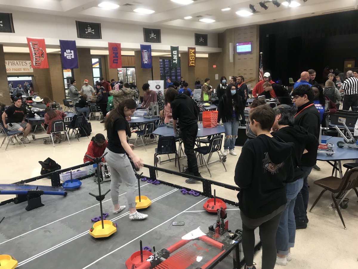 YESLarree's tweet photo. Commerce Tigers in Motion Robotics back in action today in at the Granbury invitational Robotics tournament!! https://t.co/YPwRiMDq4q