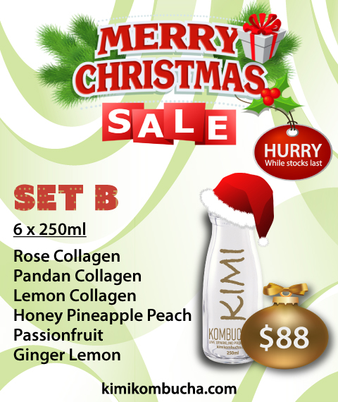 kimikombucha's tweet photo. KimiKombucha Christmas Sale is here!
Christmas Kombucha Set B:  $88
Christmas Set B contains 6 x 250ml:
Kimi Kombucha Christmas Set B: https://t.co/tcQNQgWg1g
#kimikombucha #kombucha #slimming #weightloss #probiotics #immunity #detox https://t.co/0m9CfcSjyx