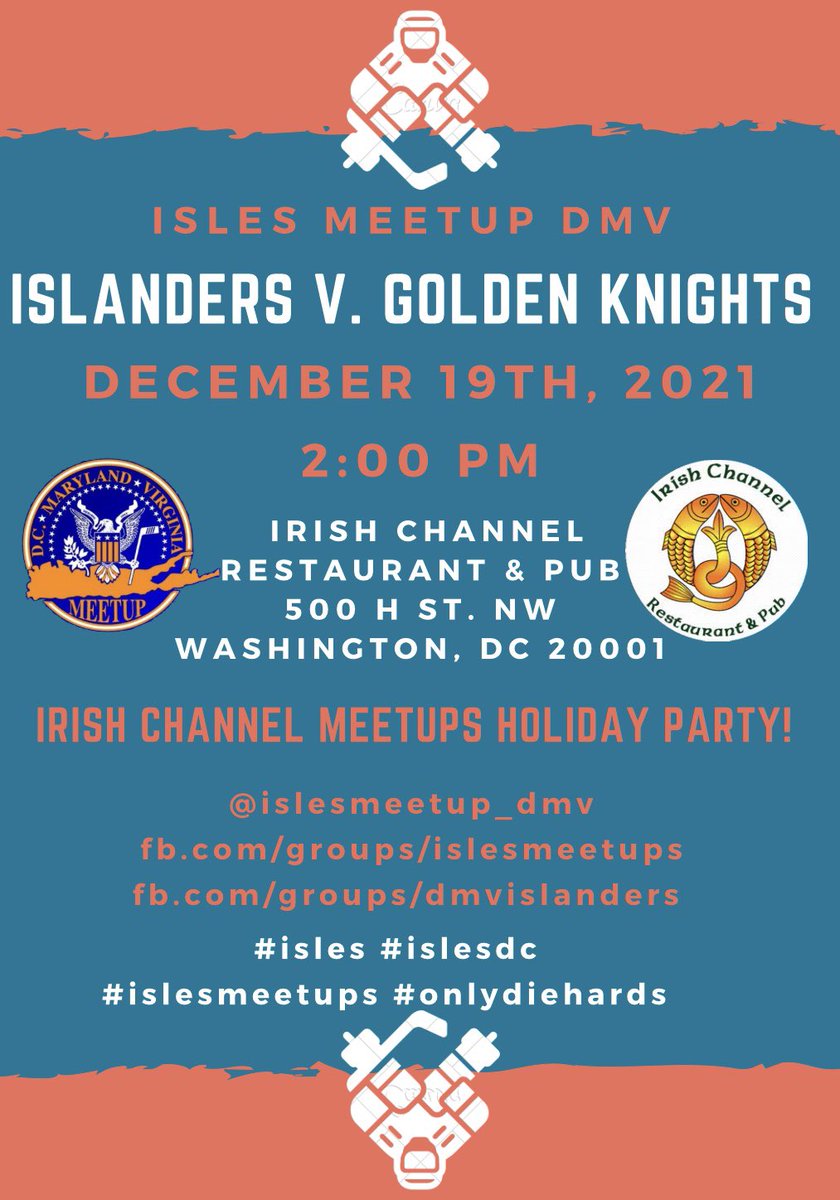 islesmeetup_DMV's tweet photo. 🎄🚨We’re back at it one more time in 2021!🚨🎄

Come hang at the Channel for the Holiday party and #isles game! #islesdc #onlydiehards #islesmeetups https://t.co/AXBDu72erw