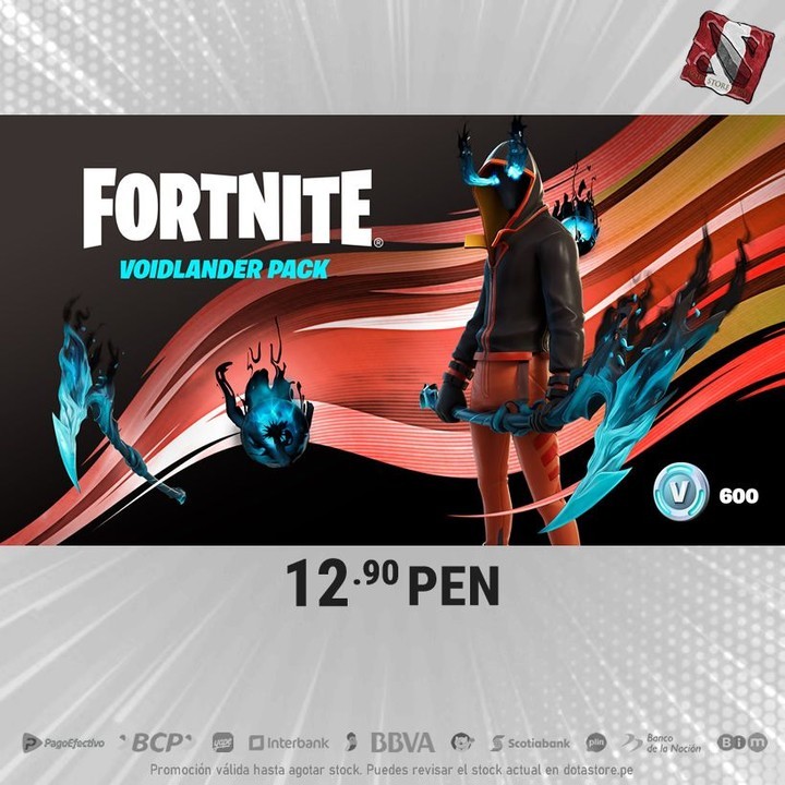 dotastoreperu's tweet photo. 🔥 #NUEVO Pack Habitante del Vacío +600 paVos S/12.90 😱

✅ Recarga sin comisiones⠀
✅ No necesitas tarjeta⠀
✅ 100% seguro 🔒
⠀
#fortnite #pavos #HabitanteDelVacio https://t.co/OxHdBMHYn9