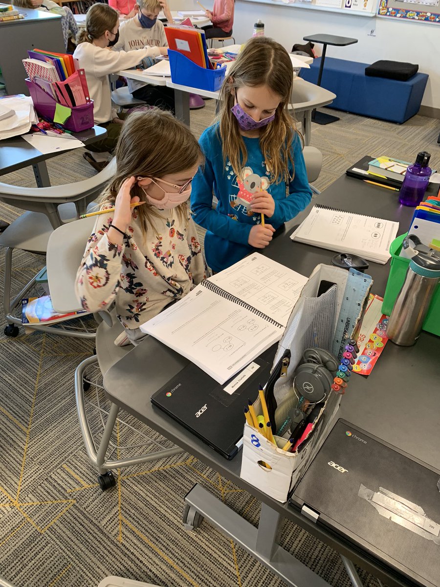 MrWilliams109's tweet photo. The student teachers were doing a wonderful job helping their classmates understand the math lesson. I just stepped back and let them take over. #peerteaching #mathbuddies @EdisonD205 #ForwardTogetherD205 https://t.co/k1zap4fA5L