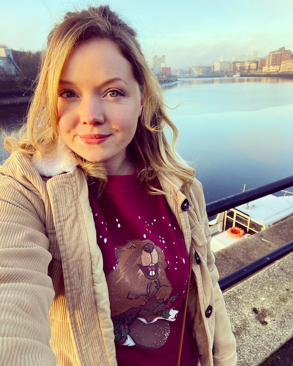 feraheather's tweet photo. Christmas jumpers are for talking about species reintroductions, right? 🦫 https://t.co/iwl4s7WAUm