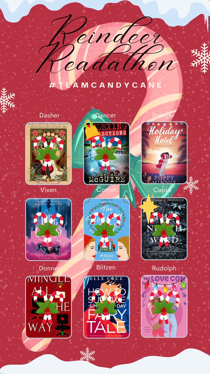 ElleyOtter's tweet photo. Just one more prompt to read for #ReinderReadathon and then I can read the final book for the Sleighing it Prompt! Go #TeamCandyCane ! https://t.co/HlcBEiDaNF