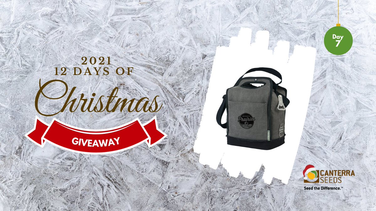 Friendly reminder: Christmas is only 1 week away! But Christmas comes early at CANTERRA SEEDS with Day 7 of #12DaysofChristmasGiveaway. Follow us and retweet to be entered in to win 1 of 6 cooler bags! Winners selected Dec. 19. #WestCdnAg