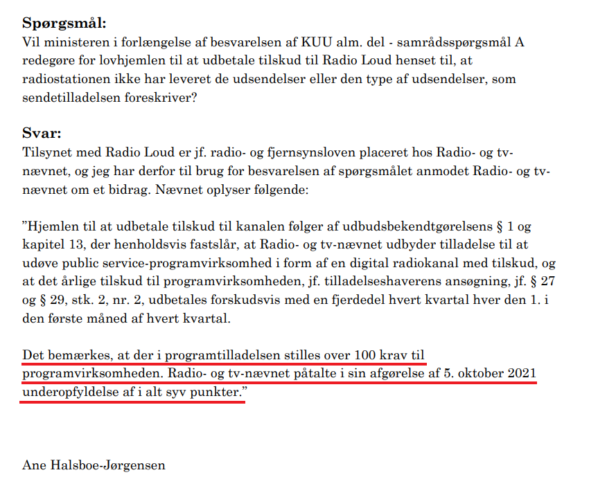 loudmigir's tweet photo. Radio-TV-nævnet har tilsyneladende droppet “manglende praksis” som forklaring på, hvorfor Loud ikke skal tilbagebetale nogle af alle de penge, de har sparet ved at snyde så meget med kravene. Nu er det fordi, Loud "kun" har forsømt 7 ud af over 100 krav til programmer. https://t.co/Oq00DCRno8