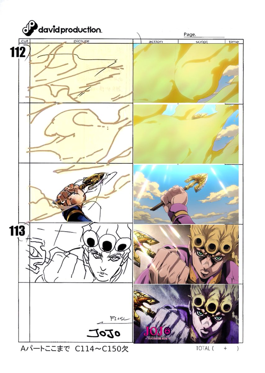 JoJo's Bizarre Visual Design on X: Various behind the scenes material for Stone  Ocean's opening by Kamikaze Douga Source:    / X