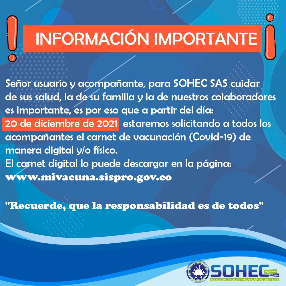 Sociedad de Oncología y Hematología del Cesar SAS tweet media