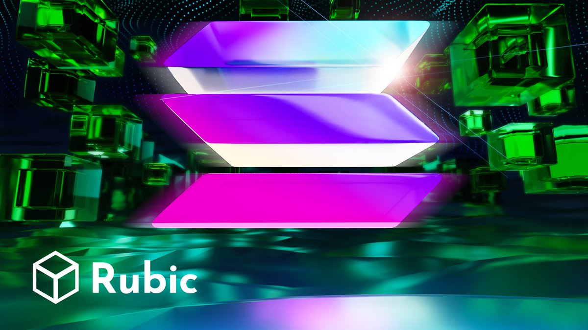 CryptoRubic's tweet photo. With the @Solana network now integrated into #Rubic’s #MultiChain Protocol, our ecosystem has grown to include over 11,500 tokens that are tradable across 7 #blockchains, in one click - and we’re just getting started.

Visit us at https://t.co/rDZSZrTUTe to learn more.

#Solana https://t.co/JsvNJARzGk