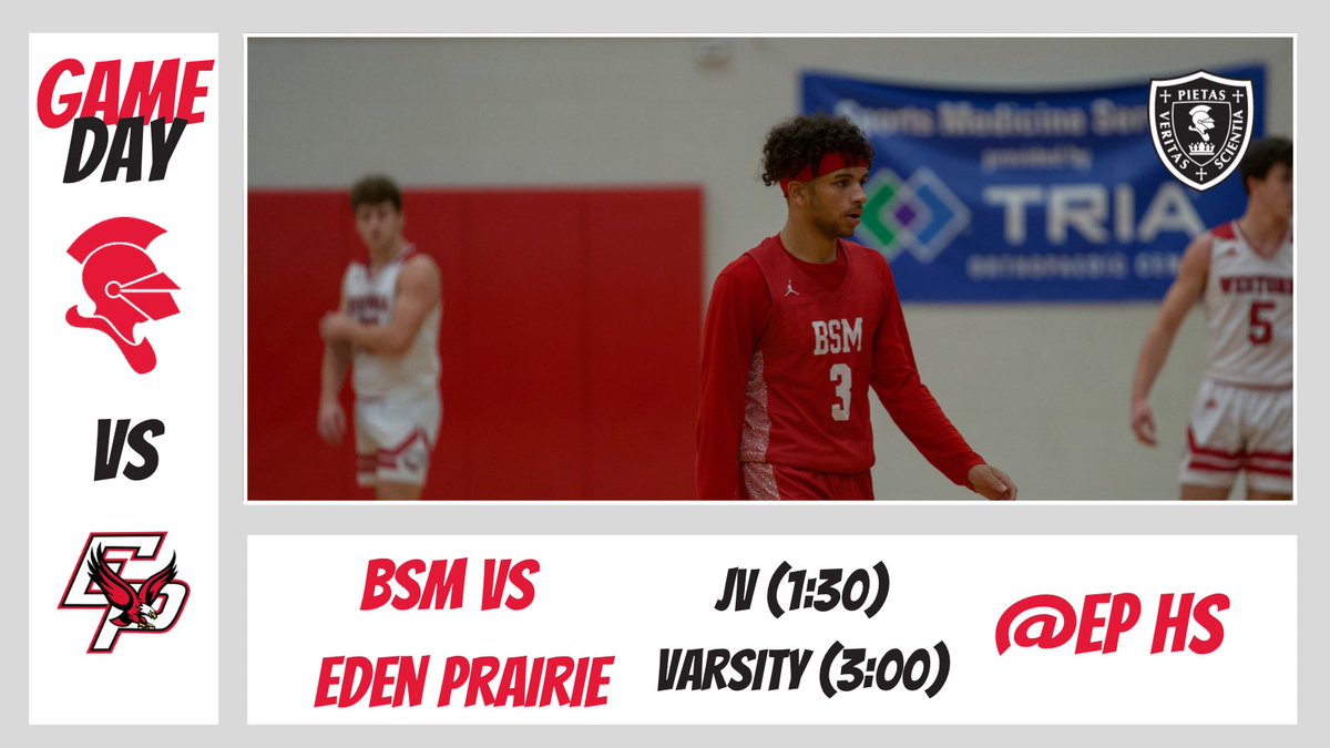 BSM_Basketball's tweet photo. TODAY’S GAMEDAY⚪️🔥🔴
Your Red Knights take on the Eagles @ EP!!!
JV - 1:30
Varsity - 3:00
#BSMBasketball https://t.co/OizdIHKDru