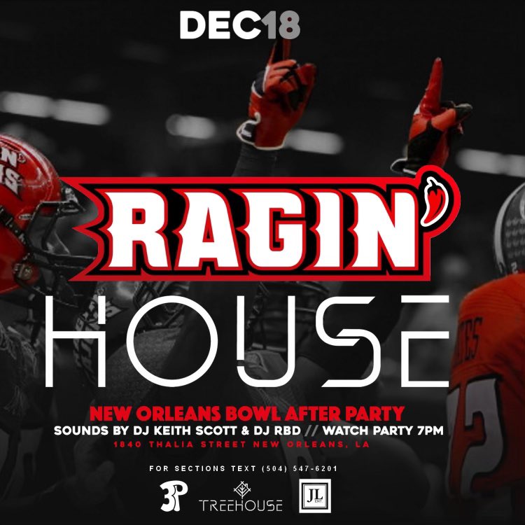 CurtisGreay's tweet photo. 🚨🚨🚨#TeamUL we meeting tonight at @TreehouseNola 🚨🚨🚨
🌶 Ragin House 🌶
Dec 18th | New Orleans Bowl
Watch Party 7PM | After Party 11PM
Powdered by @jlee_tha_ikon @larry_morrow @normlocke_ @curtisgreay @therealtlove_ @reekkk_ @9gotfanss https://t.co/xFSXrWgP12