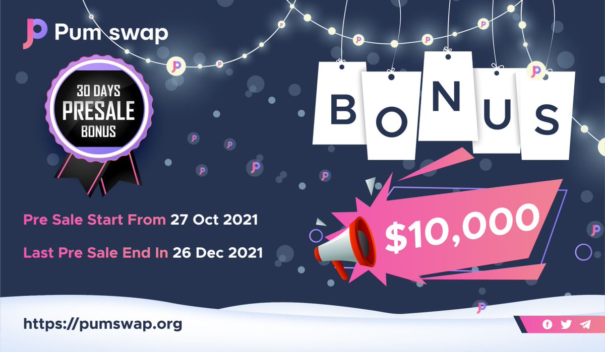 🔥$10,000 USDT Pumswap Presale Bonus

Join Presale &amp; Buy PUM Tokens: pumswap.org/presale

First Winner: $5,000 USDT
Second Winner: $3,000 USDT
Third Winner: $2,000 USDT
More: t.me/pumswap

Don't miss that opportunities...
