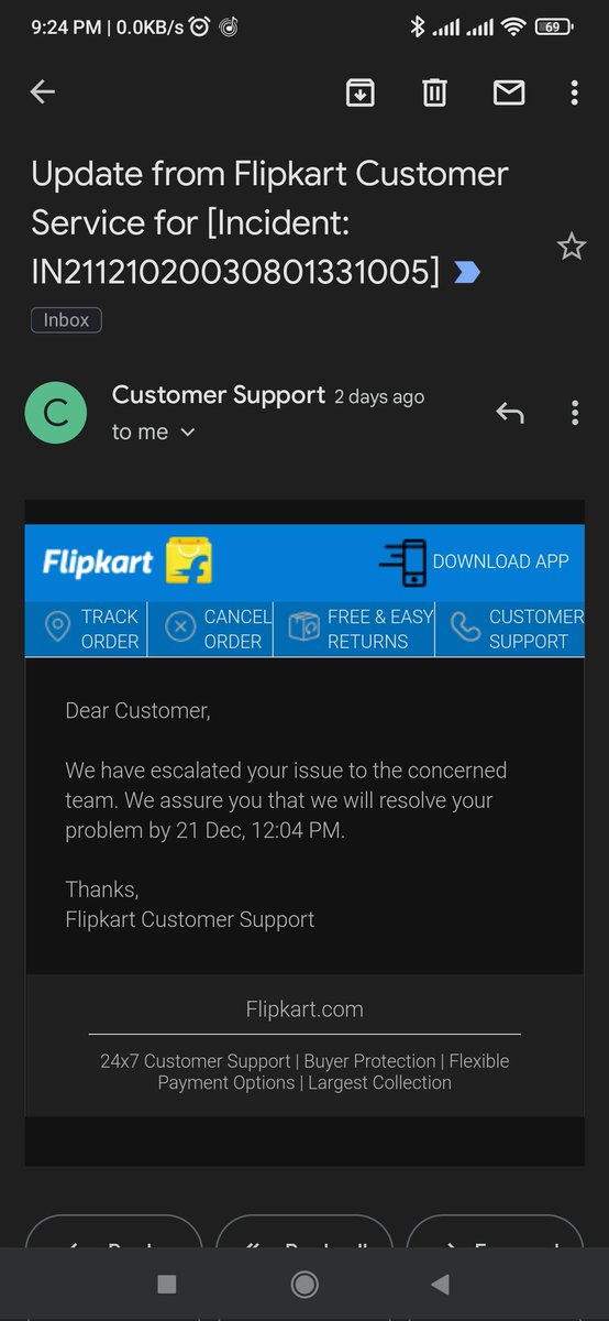 abhishek714's tweet photo. I placed an order on @Flipkart on 21 Nov 2021 and till date its not delivery.  Even @Flipkart did not call itself to inform why the order was delayed or when it would arrive.When I did msg on support then there was a call and mail that delivery.Will @Flipkart deliver on 21st dec? https://t.co/Ayg9Ify8Z3