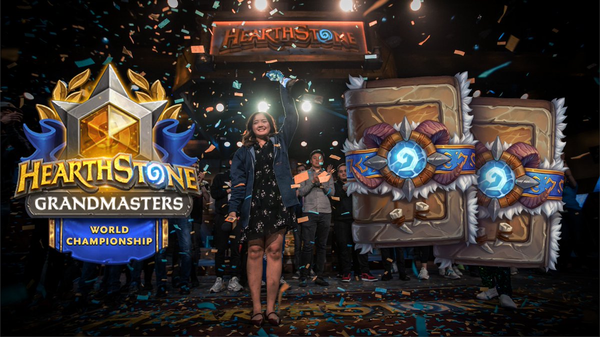 PlayHearthstone's tweet photo. Day 1 of World Championship! 🎉

Watch the top 8 HS players in the world face off for the title of 2021 World Champion! Earn Alterac Valley packs for watching and stay tuned for a live #HSEsports announcement!

📺: https://t.co/46wjN0gjFM https://t.co/vF9QDsq6H7