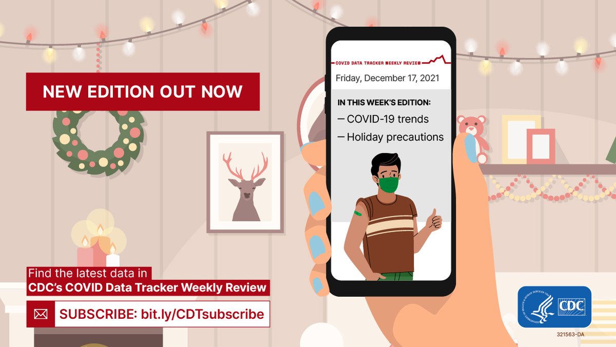 CDCgov's tweet image. #COVID19 cases, hospitalizations, and deaths have all increased in recent weeks. As people travel and gather this holiday season, take steps to protect yourself and your loved ones. Get vaccinated. If you’re eligible for a booster dose, get one now. More: bit.ly/CDTweeklyreview.