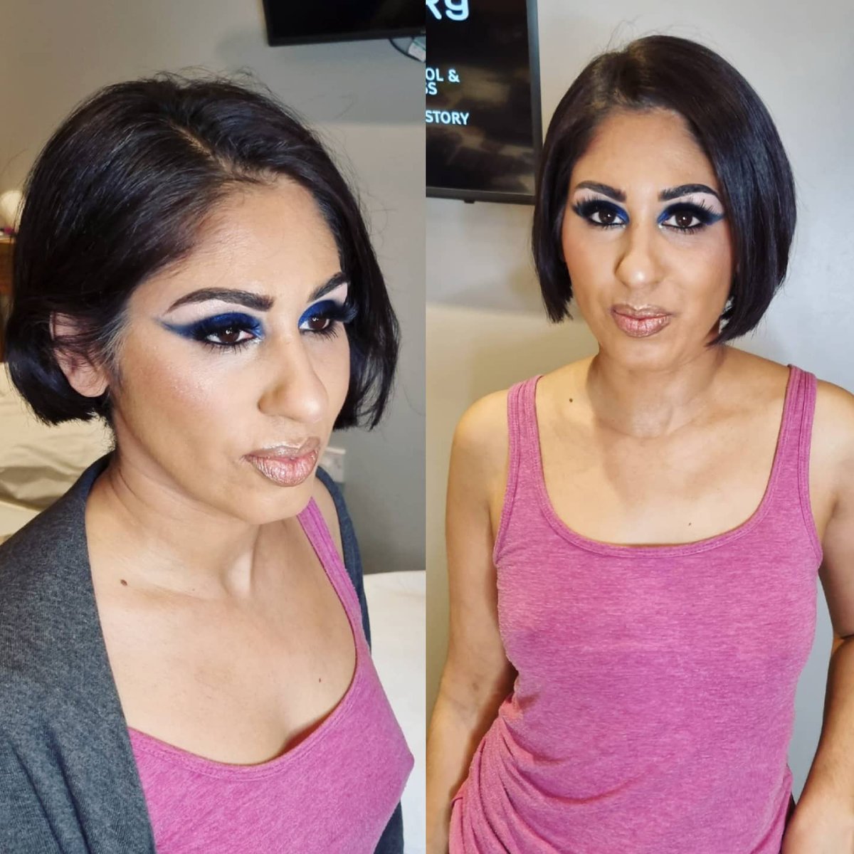 MaddieRobinsMak's tweet photo. Midnight Blue for my sexy little Asian Minx @saharaknite last week for @snaphq Christmas Party..
Red carpet ready!!
#asianbeauty #bluesari #redcarpetmakeup #asianmodel #Glamourmakeupartist #Glamourmakeup 💙💙💙💙🔷️🔷️🔷️🔷️ https://t.co/sDrVqHcRsL