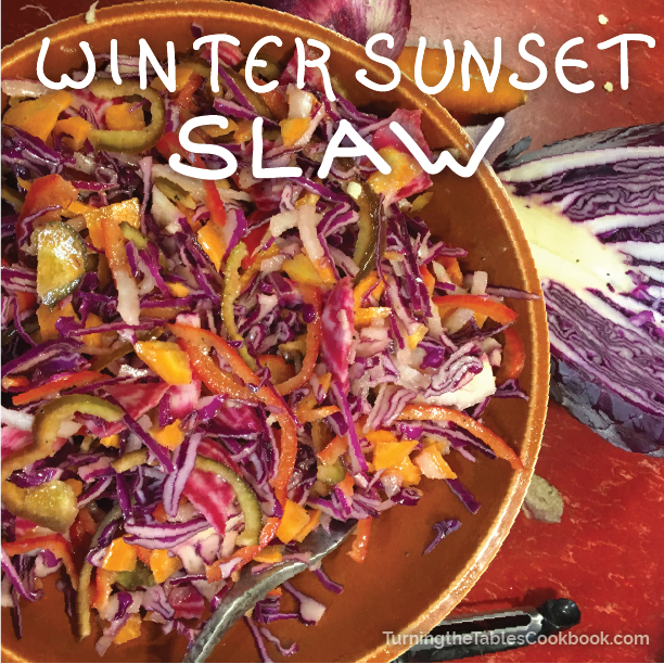TtTCookbook's tweet photo. This slaw is made with mostly winter veg: purple cabbage, orange carrots and some out-of-season red bell peppers. Put it together with our master salad recipe: https://t.co/N3JEmiEVXw #colorfulsalad #lowcarbon #localvegan https://t.co/IYFpjmc9BD