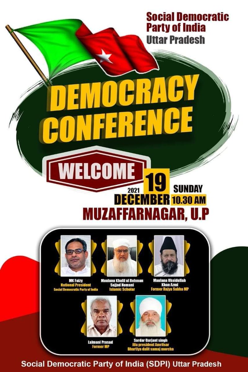 mohsinkhanSDPI's tweet photo. #SDPI #DemocracyConference
#MuzaffarnagarUp https://t.co/WrVnOLbHy3 https://t.co/23GHJ2h3yj
