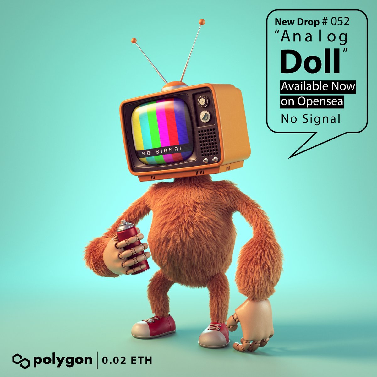 sunya119's tweet photo. New Drop!! "Analog Doll" #052
on @0xPolygon @opensea 📺🦍🦍🦍
Price: 0.02 eth 
No Signal...

https://t.co/lKS7gPqfZX

#NFT #NFTS #NFTCommunity #NFTdrop #nftart #OpenSeaNTF #NFTartists #Polygon #NFTcollection  #NFTJPN https://t.co/jQlZQLXMKe