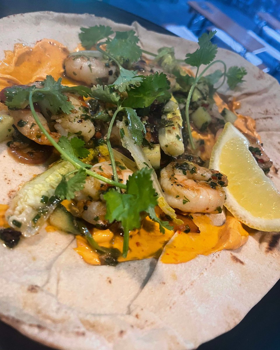 Garlic &amp; Chilli King Prawn Flat Bread … 🐟❤️ <a href="/btrbrewco/">By The River Brew Co.</a>
