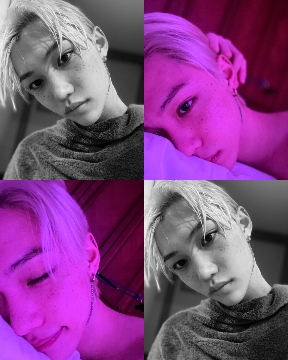 lovebokkie's tweet image. these types of felix selcas ♡