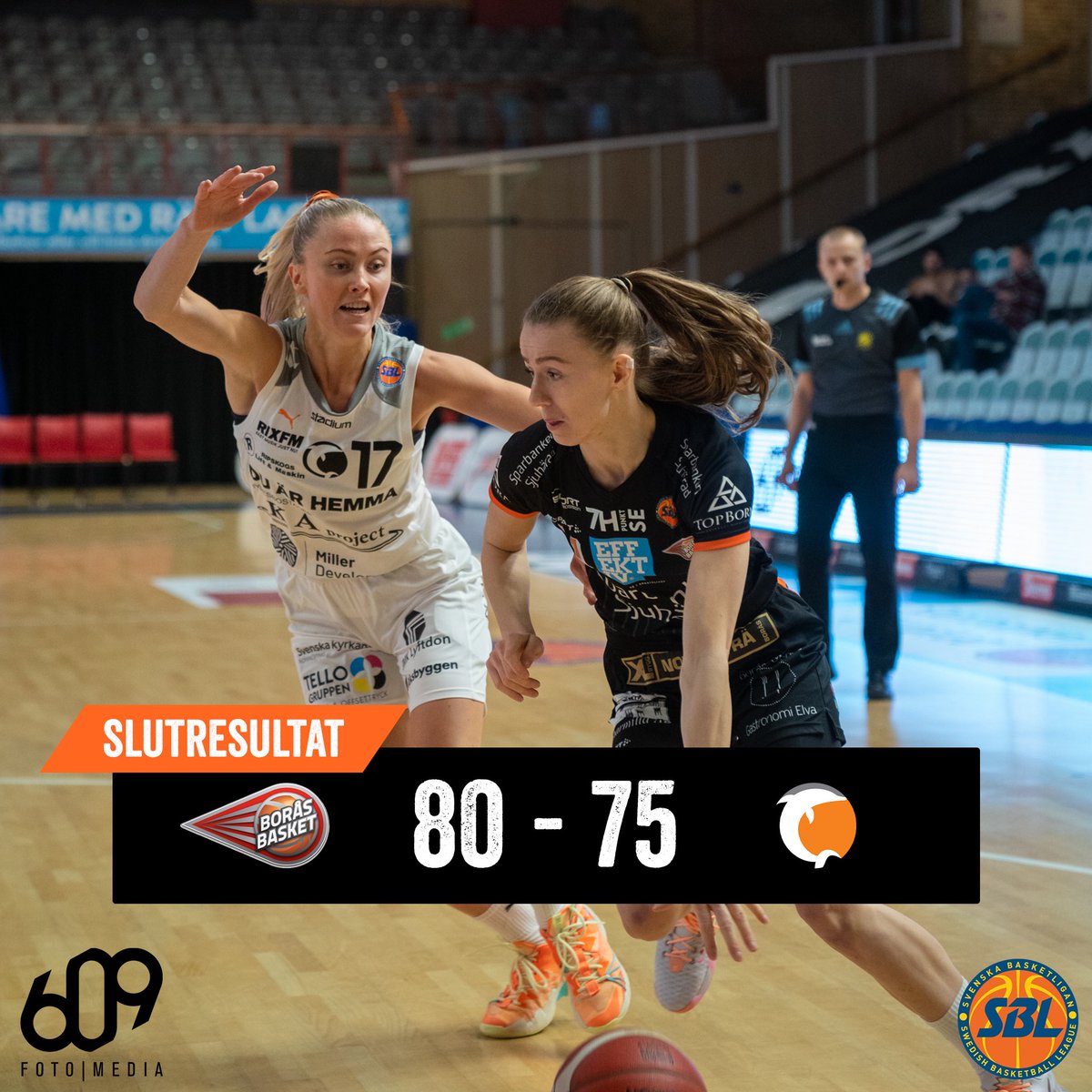 Vinst med 80-75 mot <a href="/DolphinsBasket/">Norrköping Dolphins</a> 🔥🔥

Säsongens första hemmaseger⭐️

#BoråsBasket