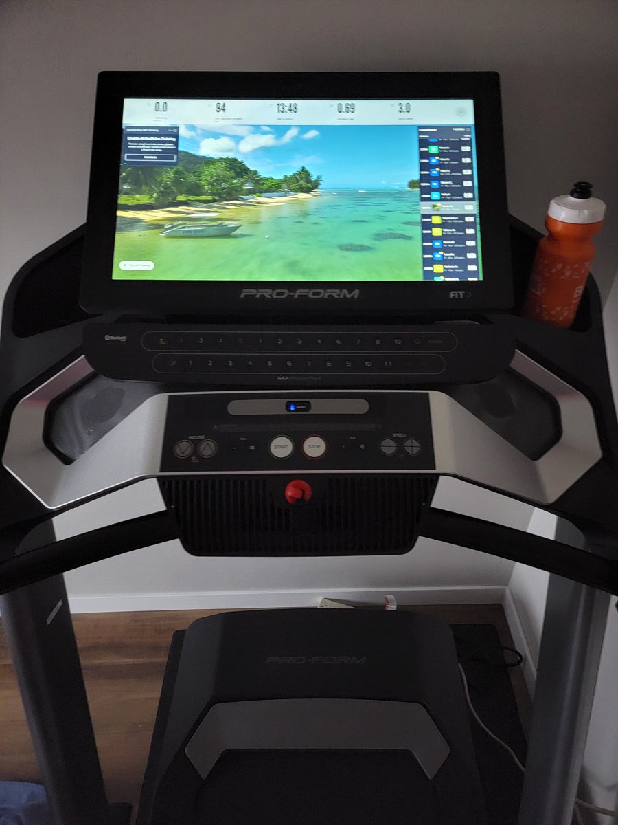 runnergirl1612's tweet photo. First time on my new @ProFormFitness treadmill. I normally DO NOT like running on a treadmill but @iFit has made it SO MUCH more enjoyable. I did a slow run/walk this morning & look at the beautiful scenery!
#WisconsinRunnerGirl #ProForm #IFit #FrenchPolynesia #RunWalk https://t.co/xVTT6yYYOX