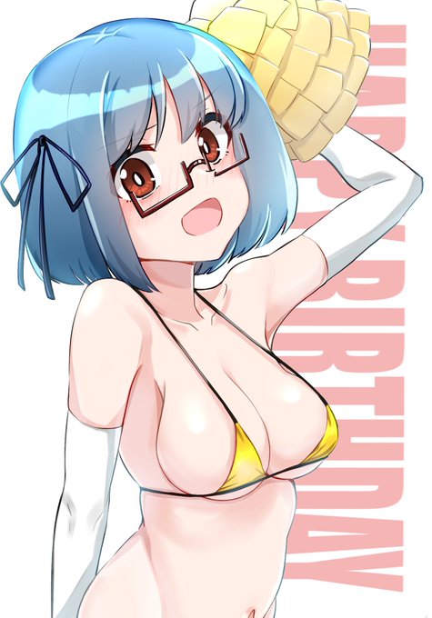 ハンバーガーちゃん誕おめ絵とマイクロビキニチアリーダー描きたかった…… 