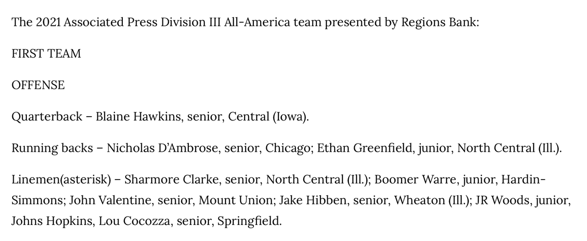 _SCFootball's tweet photo. ✅Another well EARNED honor for Lou Cocozza being named to the 2021 AP All-America team for his efforts this season!

#LTBR | #CTB https://t.co/k5W8QuNFna