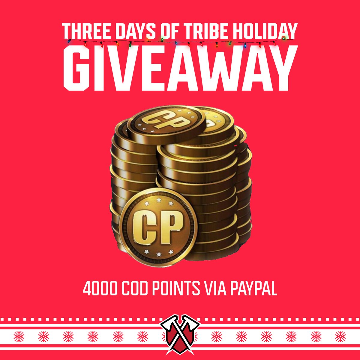 Tribe hooked me up with some loot to giveaway as part of the Three Days of Tribe Holiday Giveaway!

To Enter:
🎄Retweet this tweet
🎄Follow you &amp; <a href="/TribeGaming/">Tribe Gaming</a>

Prizes sent via Paypal and listed in the graphic below!