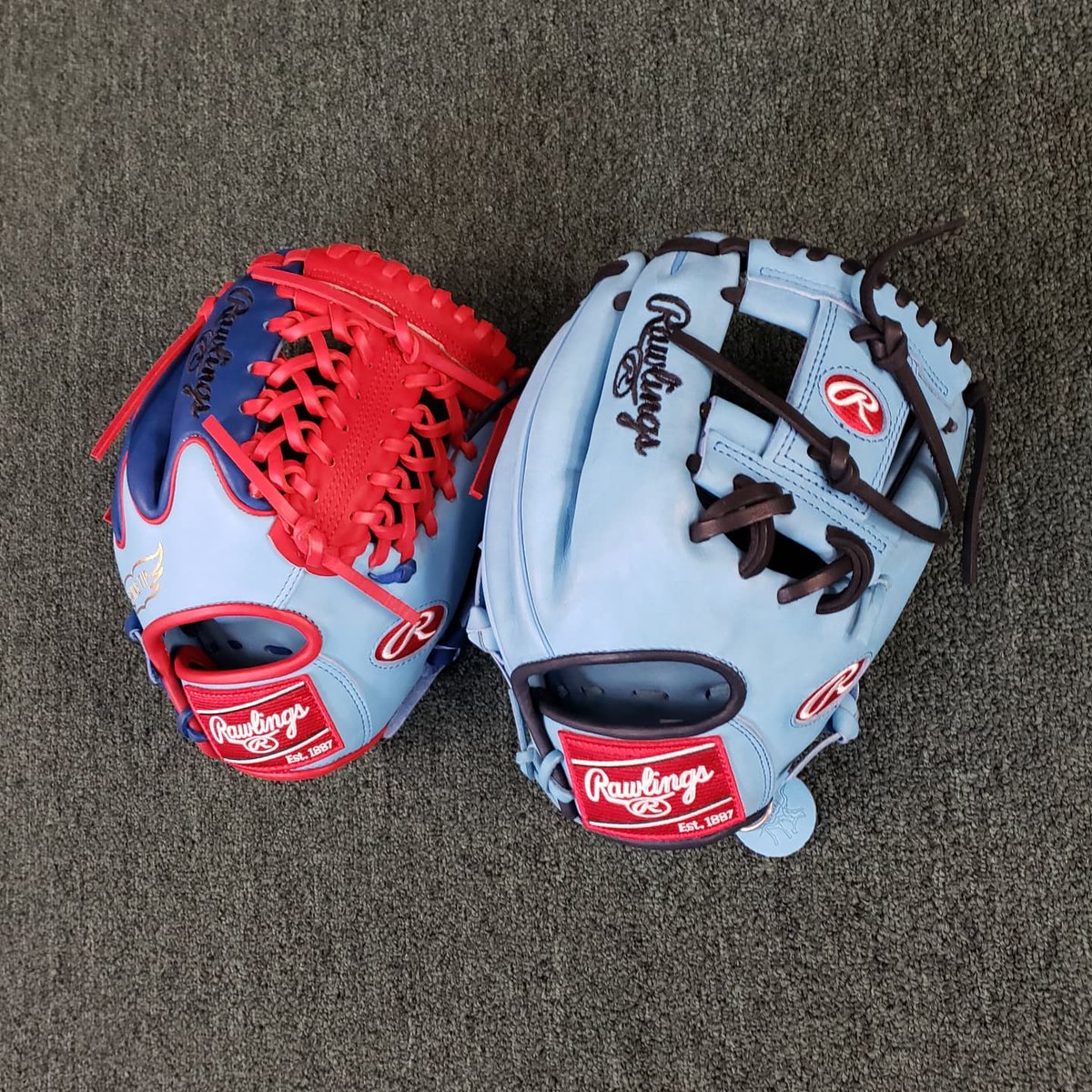 Just put out these two <a href="/RawlingsSports/">Rawlings Baseball</a> custom gloves this morning. Which one would you get?