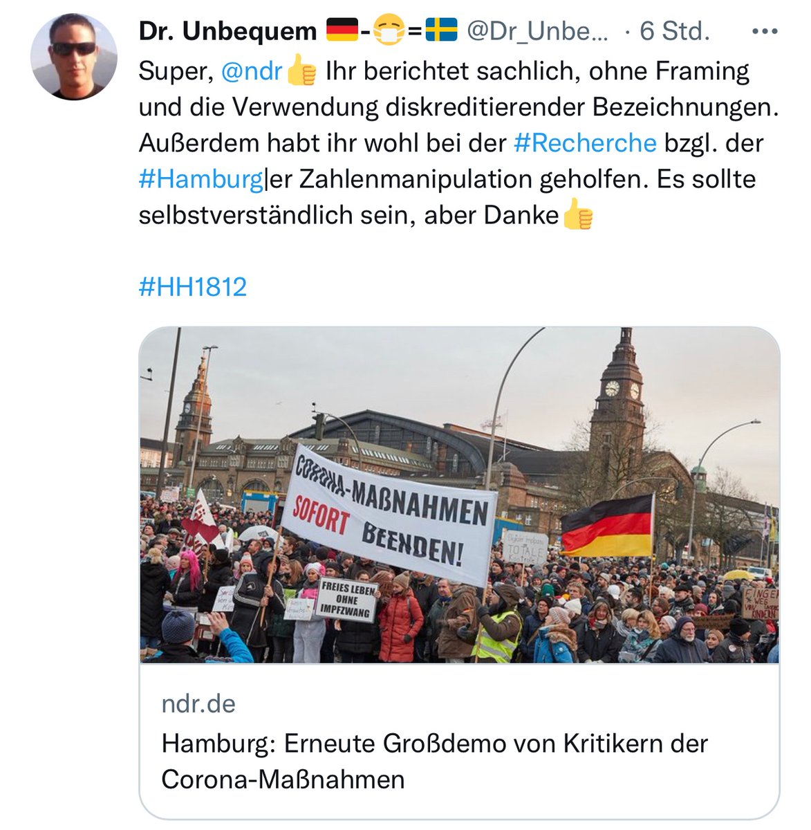 Dr_Unbequem's tweet photo. Nach dem #NDR👇 berichtet nun auch die Frankfurter Allgemeine (@faznet) sachlich und ruhig über die weiterhin vorwiegend friedlichen #Coronaprotest|e. Diffamierende Begriffe findet man auch dort keine👍 Weiter auf die Straße💪🏻😊
#ffm1812 #HH1812 #d1812 

https://t.co/HtrIyWoIqQ https://t.co/yI2nSMmwb0