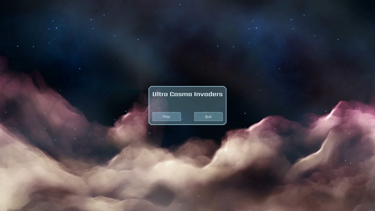 ObscurelyMe's tweet photo. @SeattleIndies In honor of #screenshotsaturday I have some new decorations for my title screen. For Ultra Cosmo Invaders! #indiedev #gameart #gamedev https://t.co/siUxgKcrGH