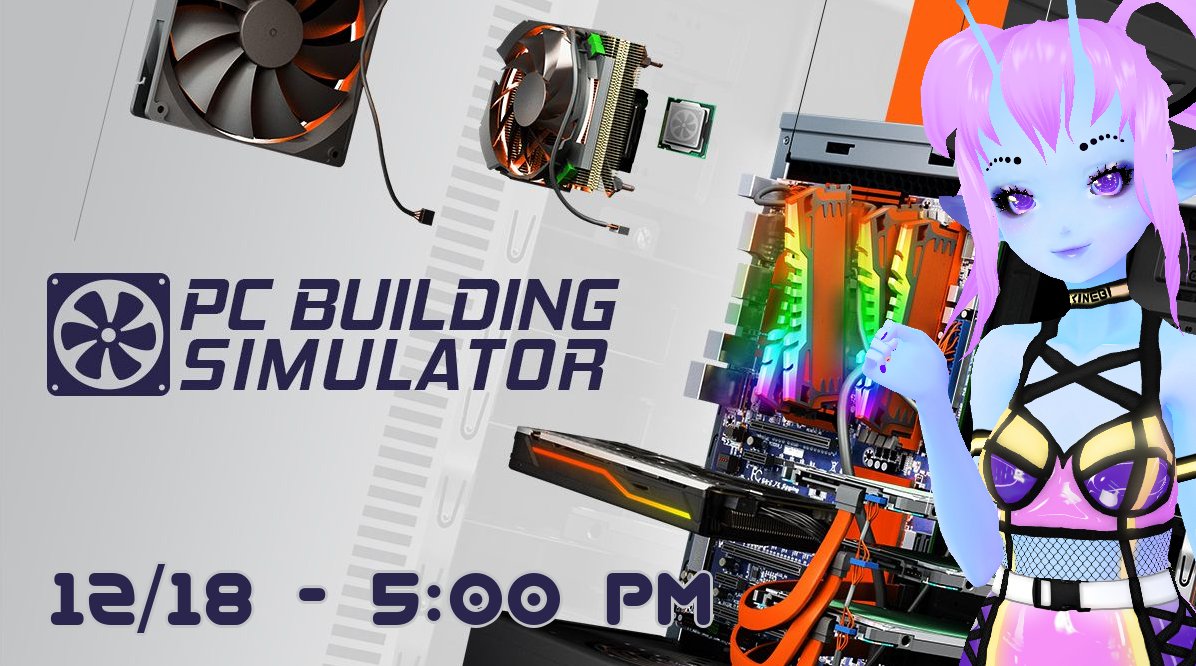 XinebiVen's tweet photo. We're continuing our computer fixing adventure at 5PM EST in #PCBSim! I've been playing this off stream quite a bit, so we're getting DEEP into the rigs now bois! And I often don't know things about parts still... let's learn computer stuff and snoop on people's files! #ENVTuber https://t.co/80hVo5rhaO