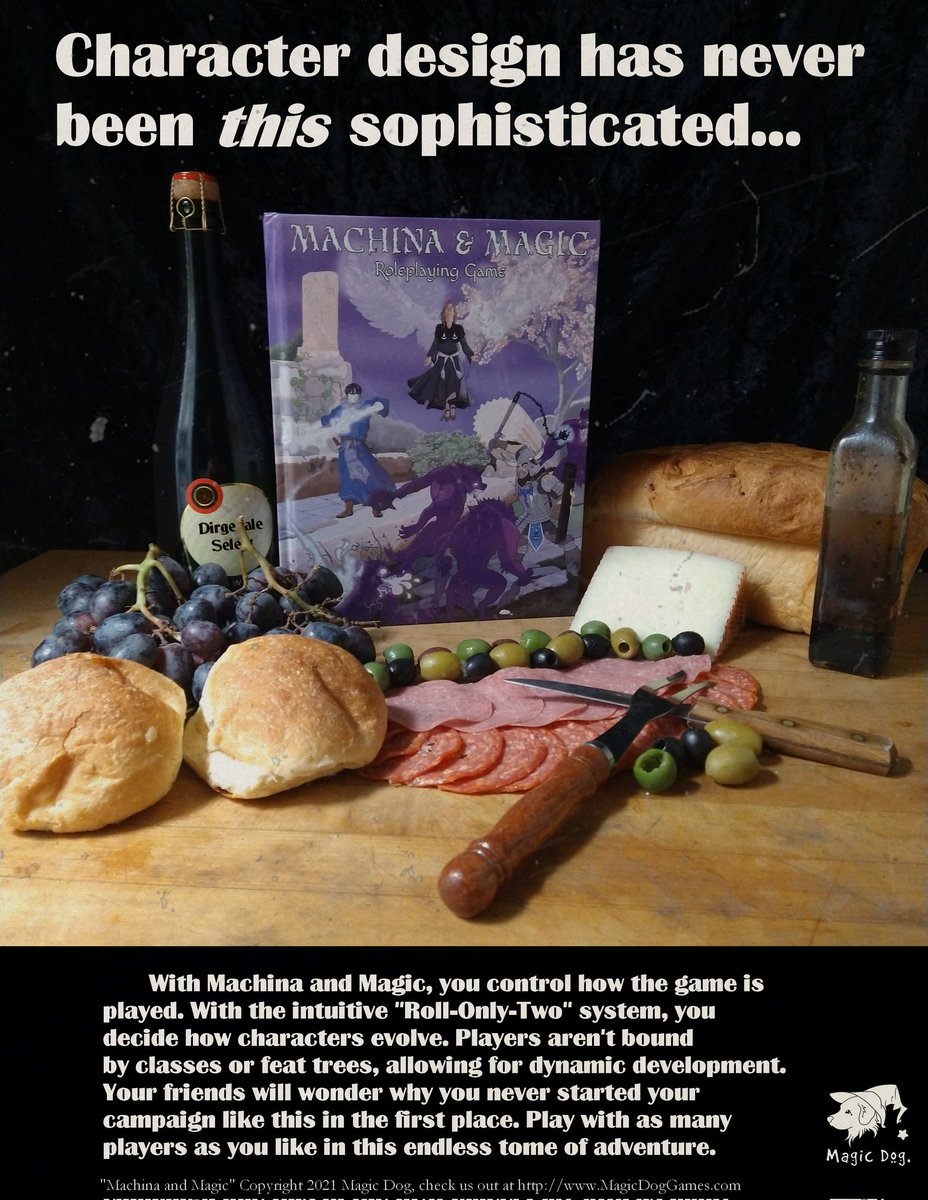 MagicDogGames's tweet image. We highly recommend you check this out, or at the very least, look at our free demo. magicdoggames.com #ttrpg #fancypants