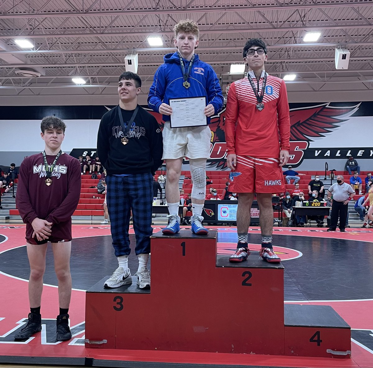 DCHSWR's tweet photo. Matt Impastato is your Stillman Valley Holiday Invite 145 lbs. Champion! He was also named the lower weights OW  of the tournament! @impastato_matt @goDCHSathletics https://t.co/Axh2TXE7aY
