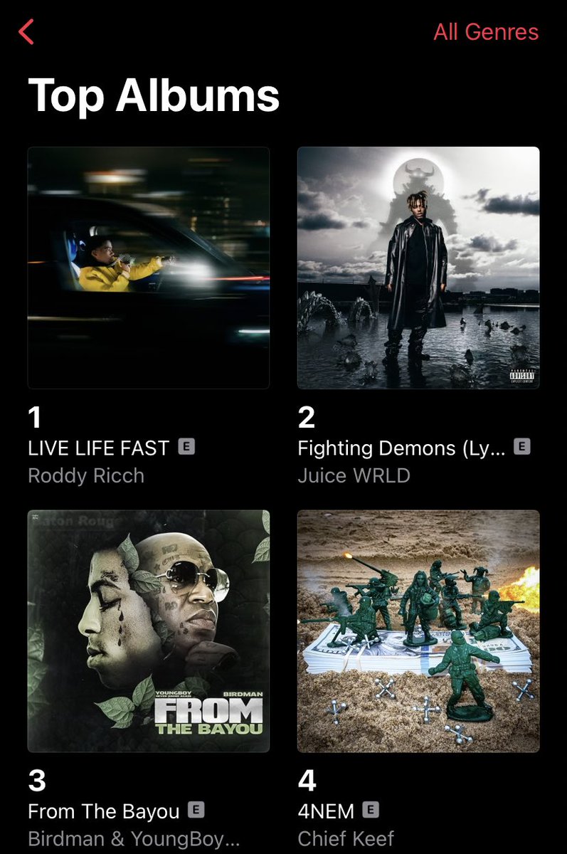 808iden's tweet image. #3 and #4 on Apple Music rn