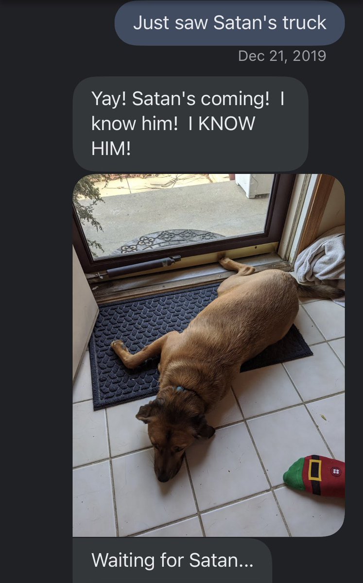 Such a great autocorrect error. Every year Santa comes through the neighborhood on a firetruck.  One time I texted my wife about it while she was out shopping.  It came out different than intended and now this is the ongoing family joke.