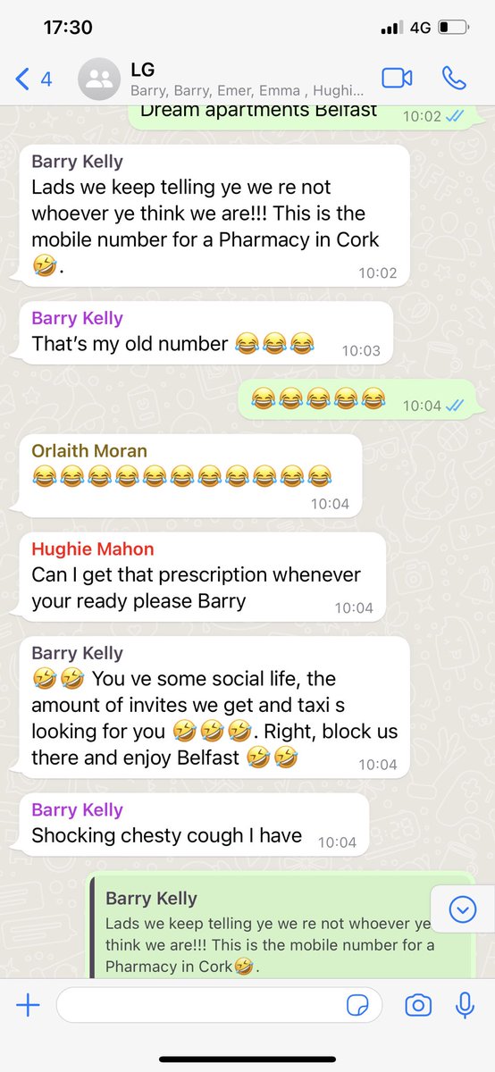 Imagine getting Barry Kelly’s old phone number 😂