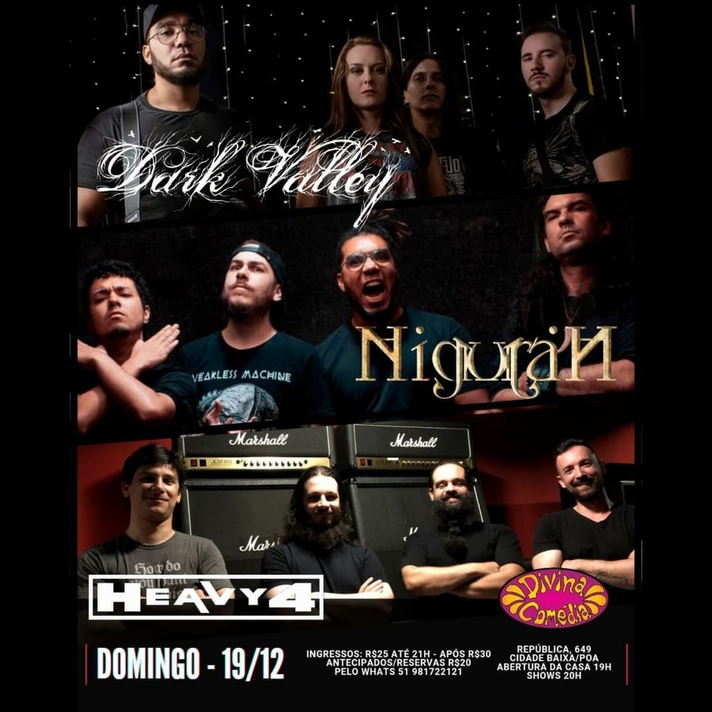 iDarkValley's tweet photo. DOMINGO 🔥 no @divinacomediapub_ 

• 20h show @idarkvalley 
• 21h show @nigurah 
• 22h show estreia @heavy4band https://t.co/48xzSEEFak https://t.co/jUhsjwHYqg
