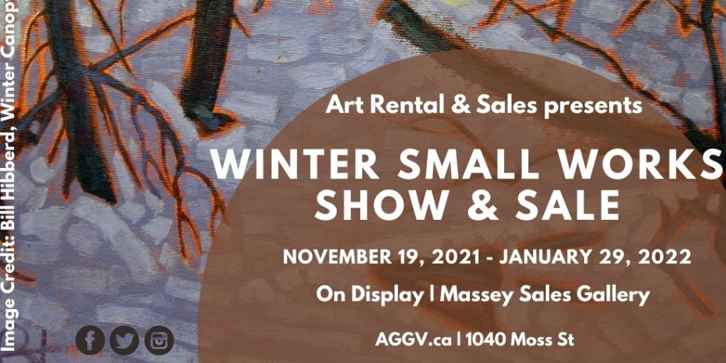 Don't miss the annual Winter Small Works Show &amp; Sale! Featuring a diverse range of works from over 70 local artists, this show has something for everyone! Winter Small Works will be on display in the Massey Sales Gallery until January 29, 2022.