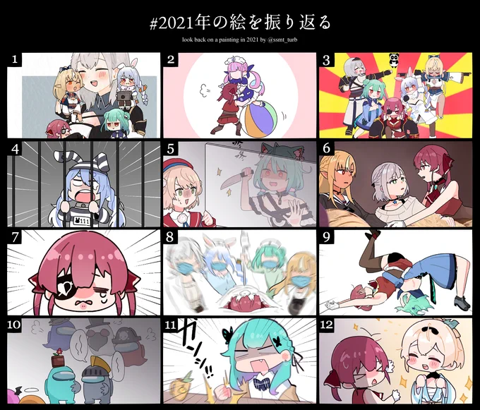 # 2021年の絵を振り返る 
楽しい 