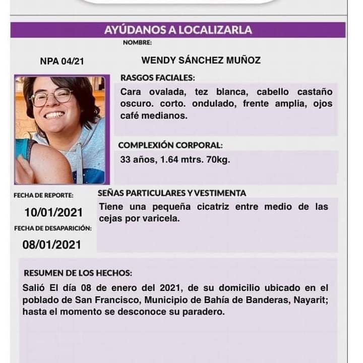 Hoy es mi cumpleaños, así que mi deseo saben cuál es y de regalo quisiera que le dieran RT para seguir buscando a Wendy y que la <a href="/NayaritFiscalia/">Fiscalía de Nayarit</a> entienda que seguimos esperando que haga algo.