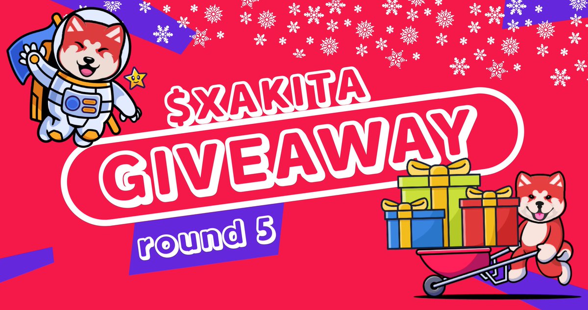 🔥 THE FIFTH AIRDROP🔺 $XAKITA 🔥 

1. 120M $XAKITA first 50
2. 60M $XAKITA 50th to 250th
3. 10M $XAKITA random 100
4. 5M $XAKITA random 300

Form; bit.ly/3IWQQiF 

Ends: Dec 23, 2021 

🔺 Vesting will be after IDO

#TheMascotOfAvax #Avalanche #Airdrop #Giveaway #Avax