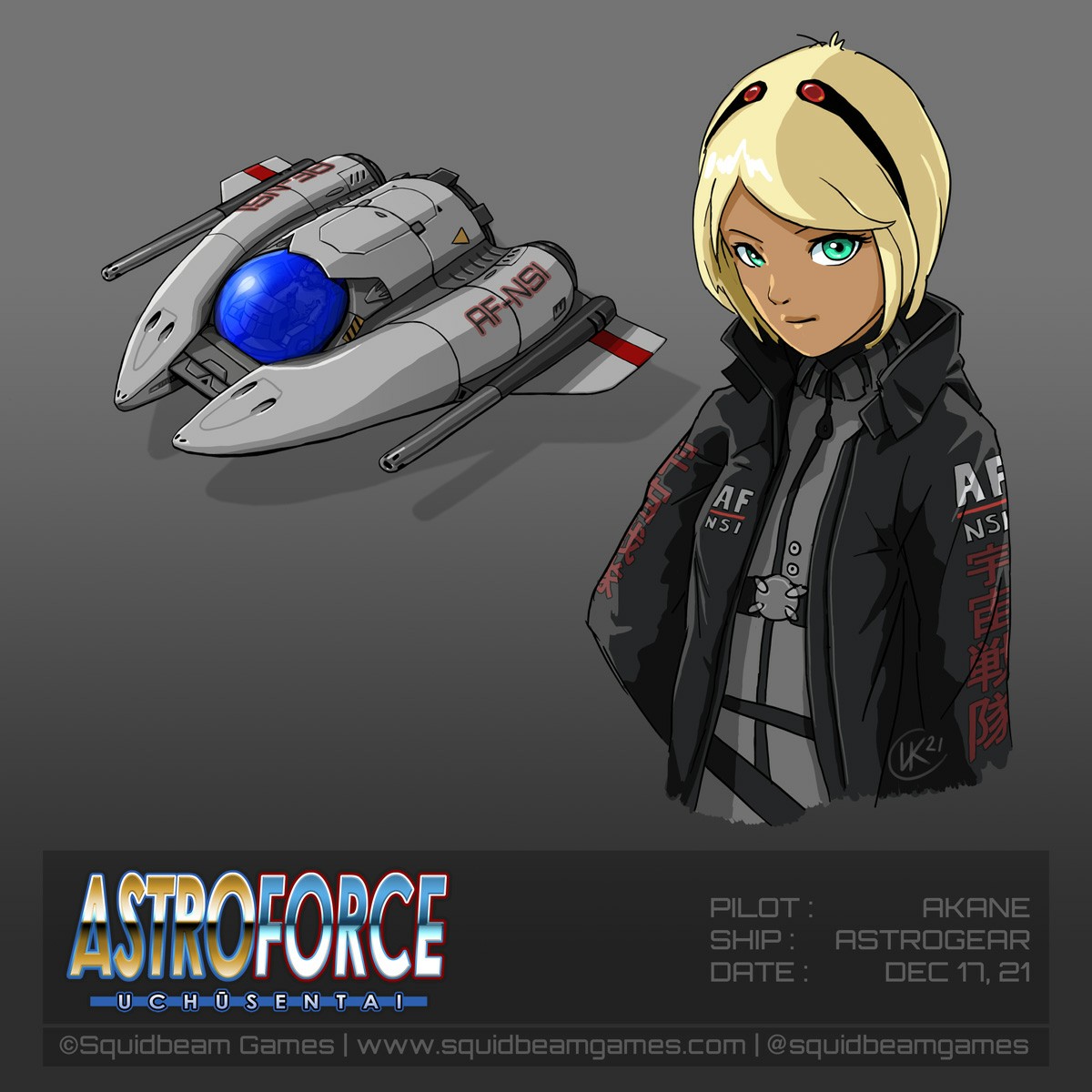 squidbeamgames's tweet photo. First pilot and ship portraits for #astroforce Uchusentai! They will be prominent in the PC version of the game! Feedback is welcome! #squidbeamgames #indiedev #shmup #stg #gamedev #gaming #screenshotsaturday #videogameart https://t.co/zitVyI9MWQ