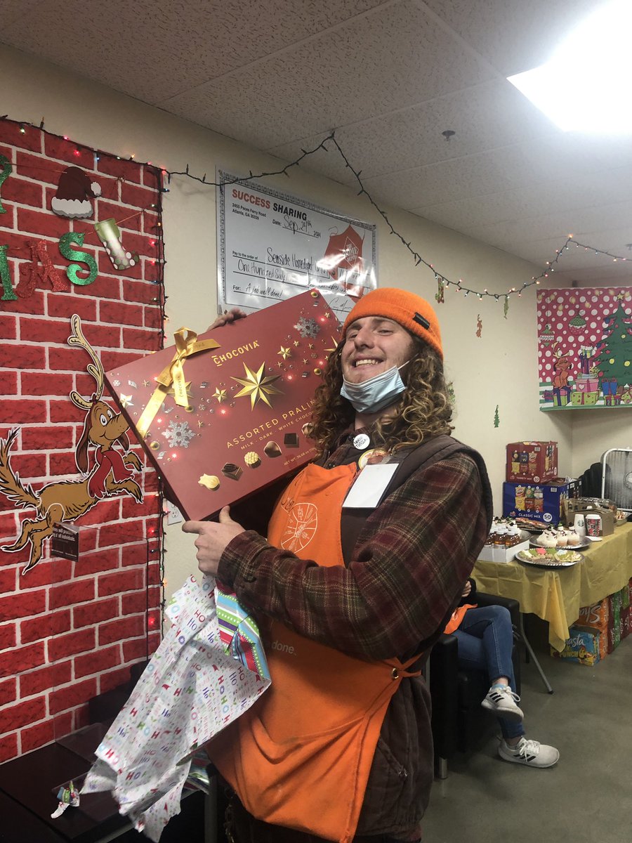 Sean wins the wrapped candy!!