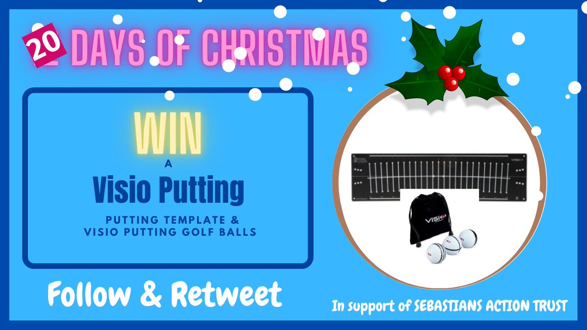 🎄20 days of Xmas : Day 18🎄

Today’s prize is : 

⛳️A <a href="/VisioPutting/">Visio Putting</a> Putting Template with Training Golf Balls 

To ENTER
🔁FOLLOW ME, <a href="/VisioPutting/">Visio Putting</a> &amp; RETWEET
 
Donations welcome, not needed 4 entry 🙏🥰
justgiving.com/fundraising/ma…

THANK U &amp; GOOD LUCK ☺️👍