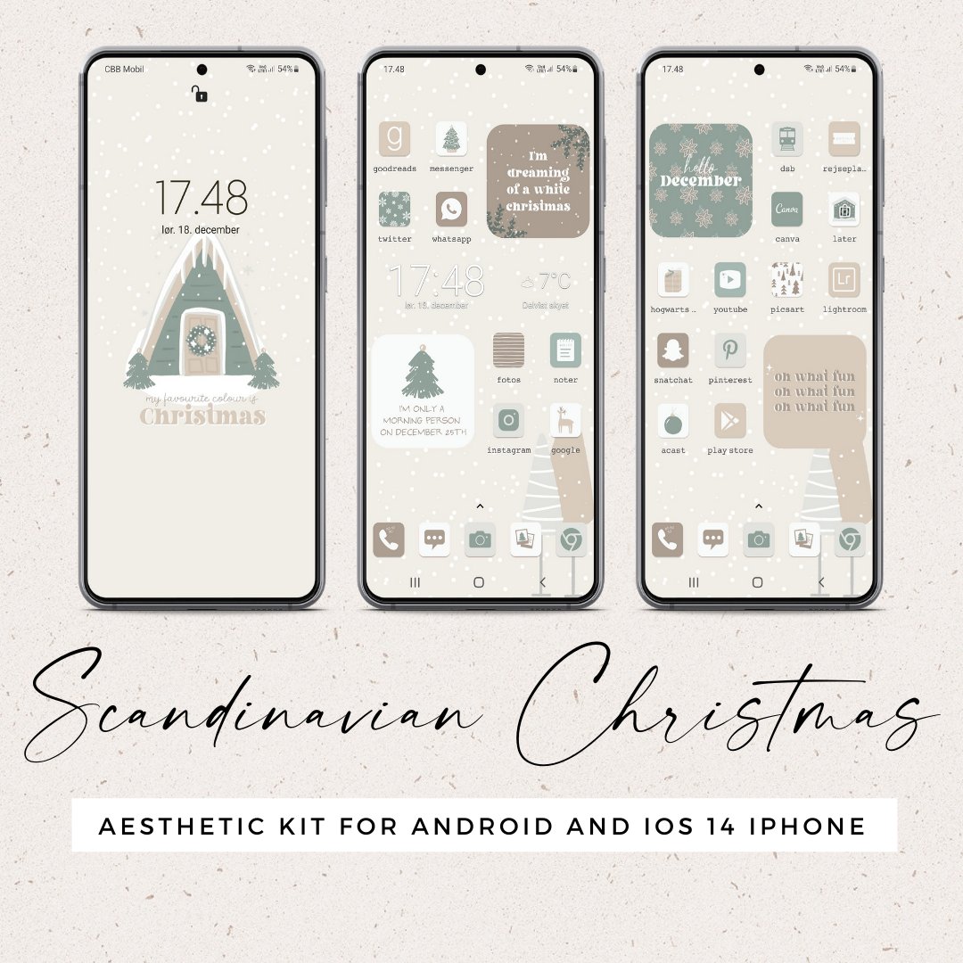ichicdesigns's tweet photo. 𝗔𝗗 This Scandinavian Christmas homescreen kit will transform your phone into a work of beautiful holiday art! Can be used for android and iphone iOS 14.

You get 101 app covers, 2 wallpapers and 4 widget designs.

YES PLEASE!👇
https://t.co/xqAfyto1XV https://t.co/rUc6a8GHUI