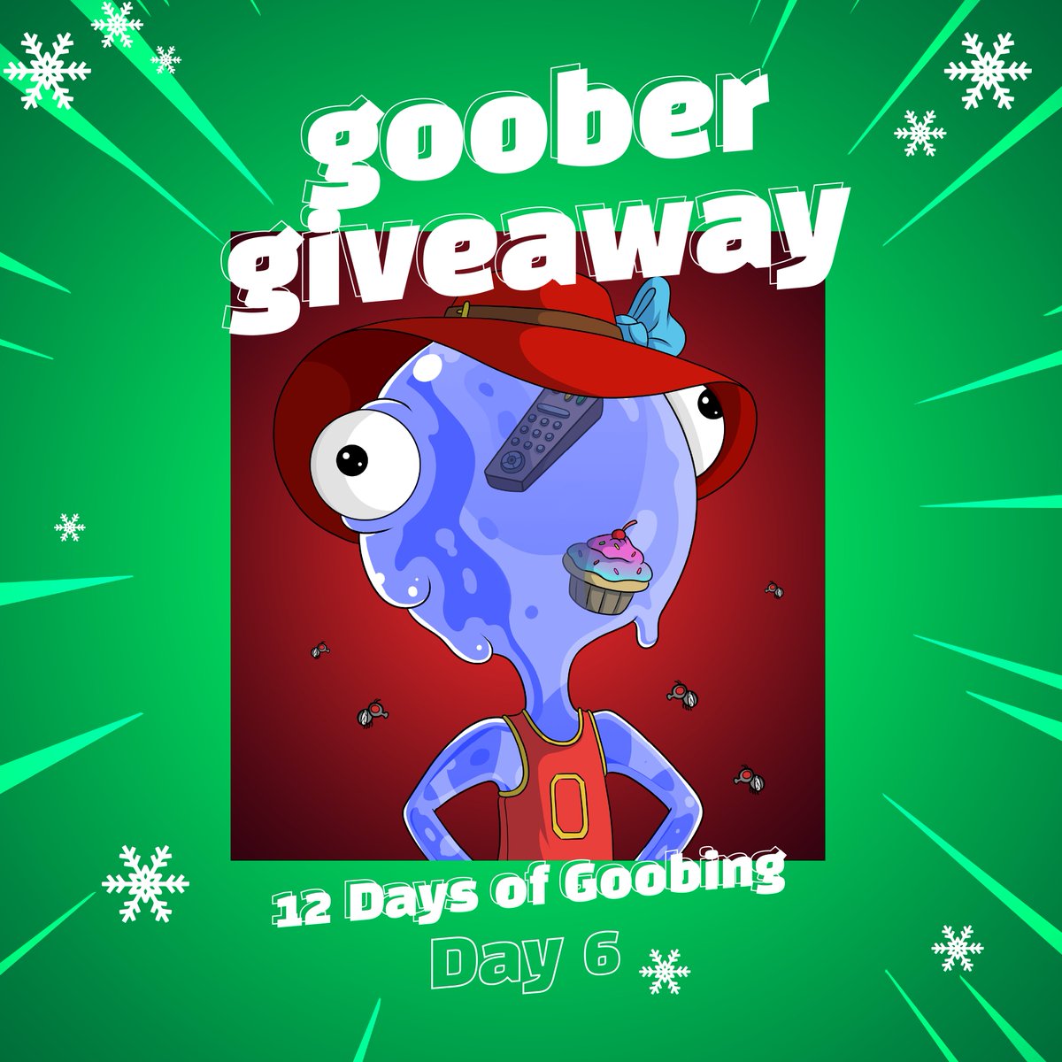 It's the 6th Day of Goobing and we are halfway through. Today you have the chance to win this Goober #NFT! 

To enter:
- Follow us
- Retweet
- Comment #12DaysOfGoobing 

Ends in 24 hours ❄️🎁🎄
Goob luck!