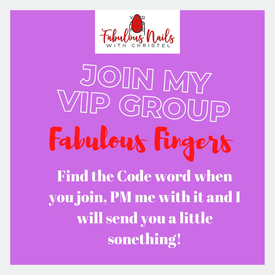 gamomoftwo's tweet photo. Come join my VIP group and get a gift from me!  Decide to host your own nail bar and get an upgraded prize!  You must PM me your code word from my group to qualify, that way I know you are in there.

https://t.co/LhoQ23dryc https://t.co/LhoQ23dryc https://t.co/wL5vzSKD5z